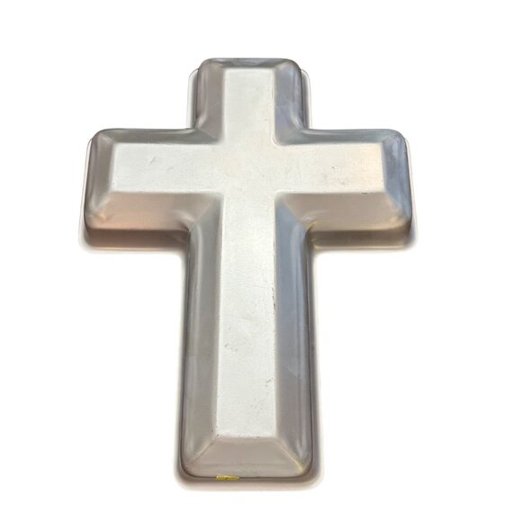 Wilton Cake Pan Vintage 1972 Cross Aluminum Easter Baptism Communion #502-2502 - Picture 1 of 7